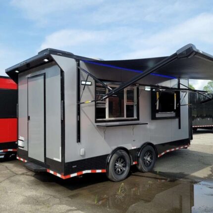 2024 Beautifully Designed and Constructed Silver Food And Concession Trailer 8.5X18TA2