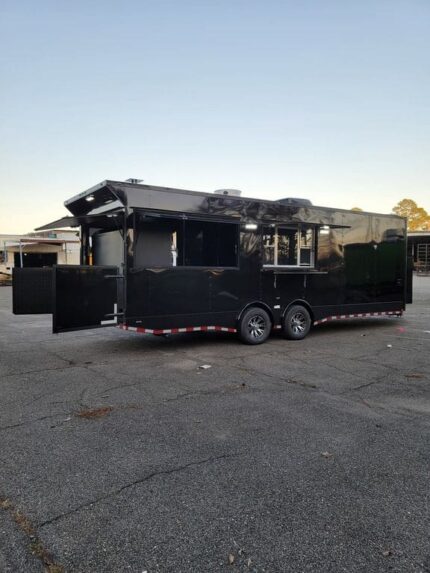 2024 Black Mobile Food And Concession Trailer 8.5X26TA3
