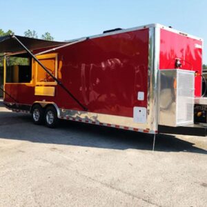 2024 Southern Dimensions 26' Red Concession trailer-Smoker w-Bathroom (SDG-220) - SDG Trailers