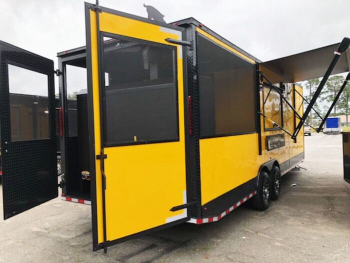 2024 Southern Dimensions 26' Yellow with Black Trim Concession Food Trailer - Image 1