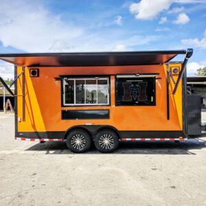 2024 Southern Dimensions 8.5X18 Orange and Black Full Food Trailer (SDG-225) - SDG Trailers