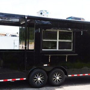 2024 Southern Dimensions BBQ Concession Trailer 24 Foot- Black Out Trailer with Smoker (SDG-244) - SDG Trailers