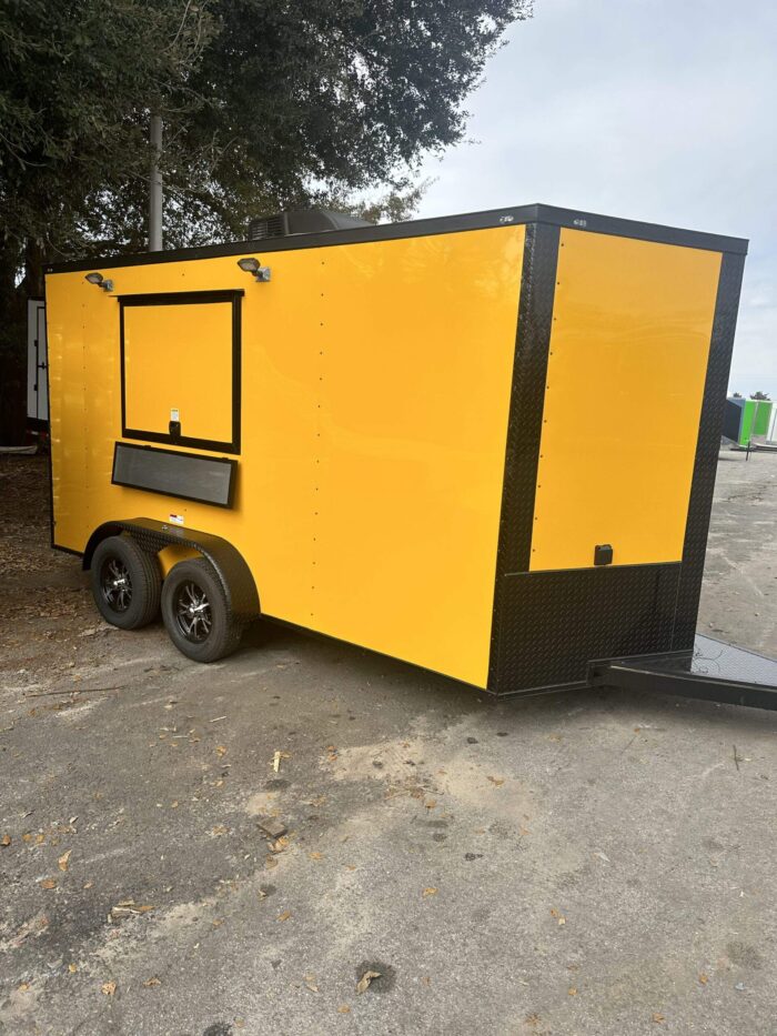 2025 7x14 Hook & Line Cargo Concession/Food Trailer Blackout Edition - Image 1