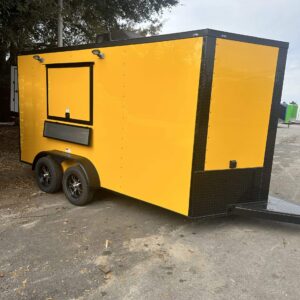 2025 7x14 Hook & Line Cargo Concession/Food Trailer Blackout Edition