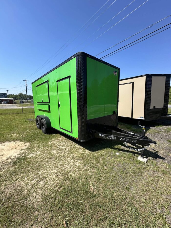 2025 7x16 Quality Cargo Concession/Food Trailer Blackout Edition - Image 1