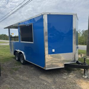 2025 8.5x16 Hook & Line Cargo Concession/Food Trailer with BBQ patio