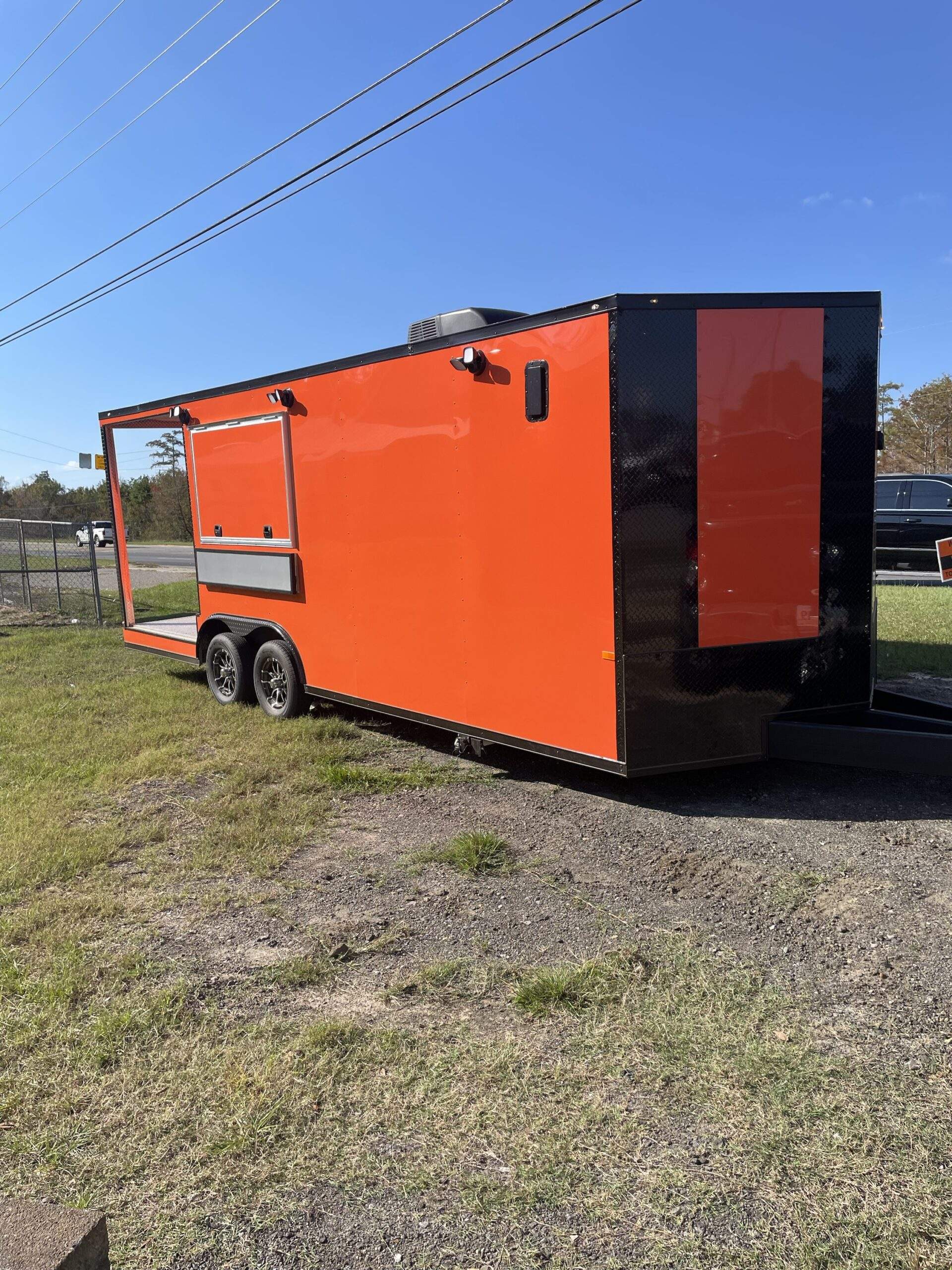 2025 8.5x22 Hook & Line Cargo Concession/Food Trailer with BBQ Patio