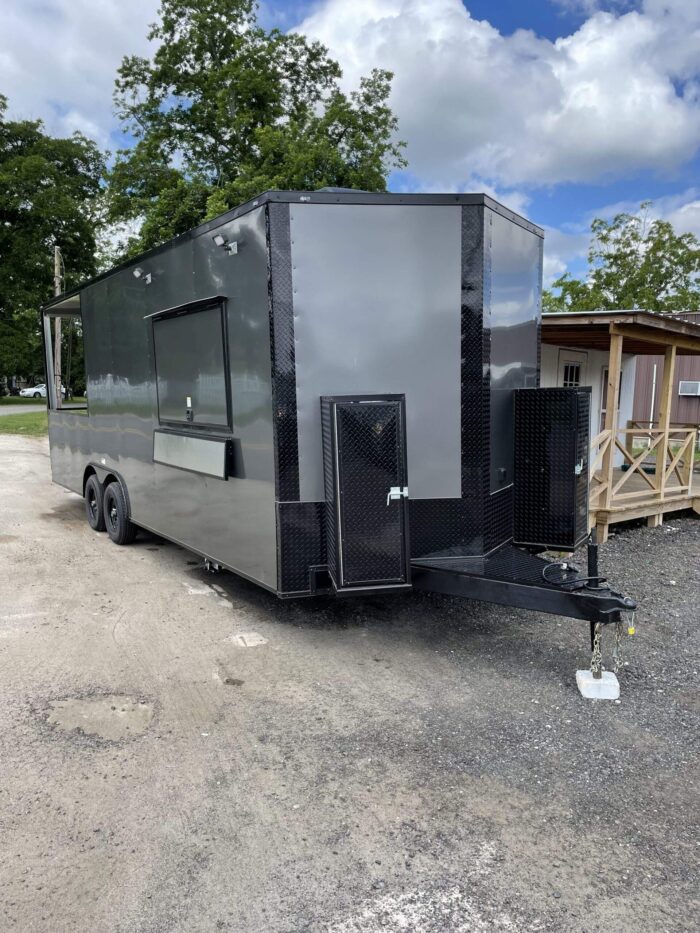 2025 8.5x24 Hook& Line Cargo Concession/Food Trailer with Grill Patio - Image 1