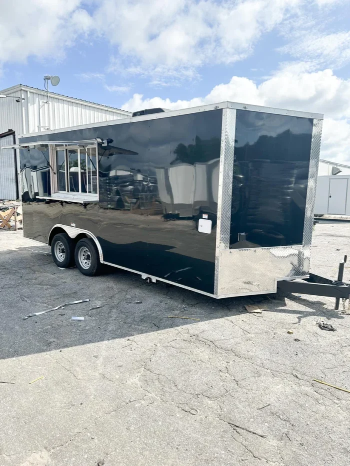 2025 8x18 Hook & Line Cargo Concession/Food Trailer - Image 1